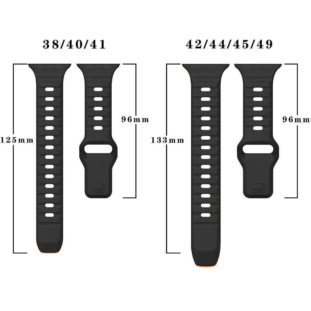 Tough Apple Smartwatch Silicone Universel Strap - Orange#serie_1