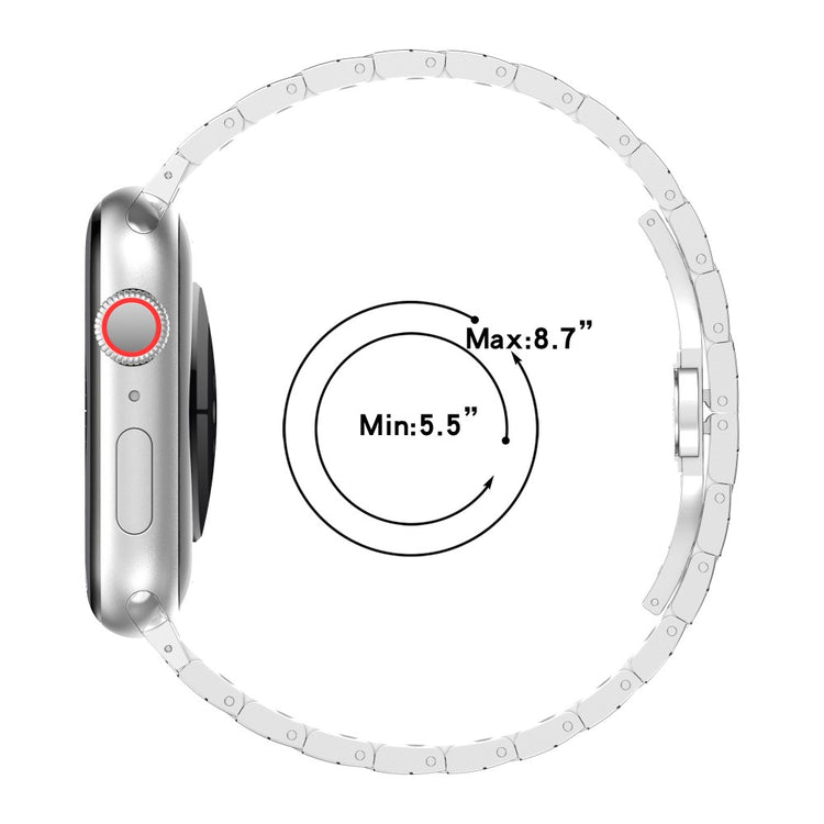 Apple Watch Series 49mm - 45mm - 44mm - 42mm Watch Bracelet Stainless Steel Strap - Black#serie_1