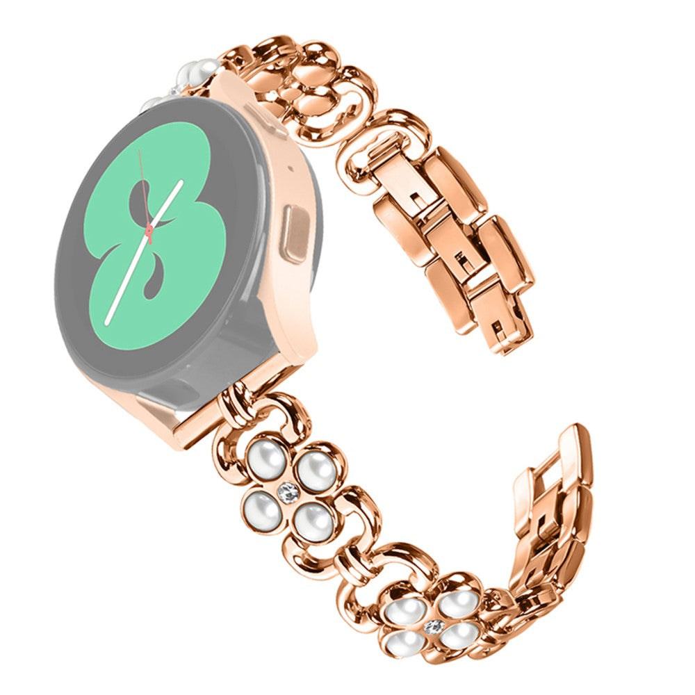 LG Watch Sport Pearl Decor Four Leaf Clover Watch Strap Stainless Steel Wrist band  - Rose Gold#serie_2