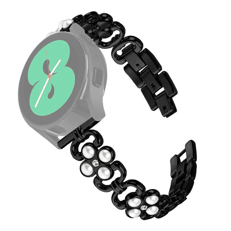 Samsung Gear Sport / S2 Classic Wristbandstainless Steel Pearl Four Leaf Clover Decor Watch Strap - Black#serie_2