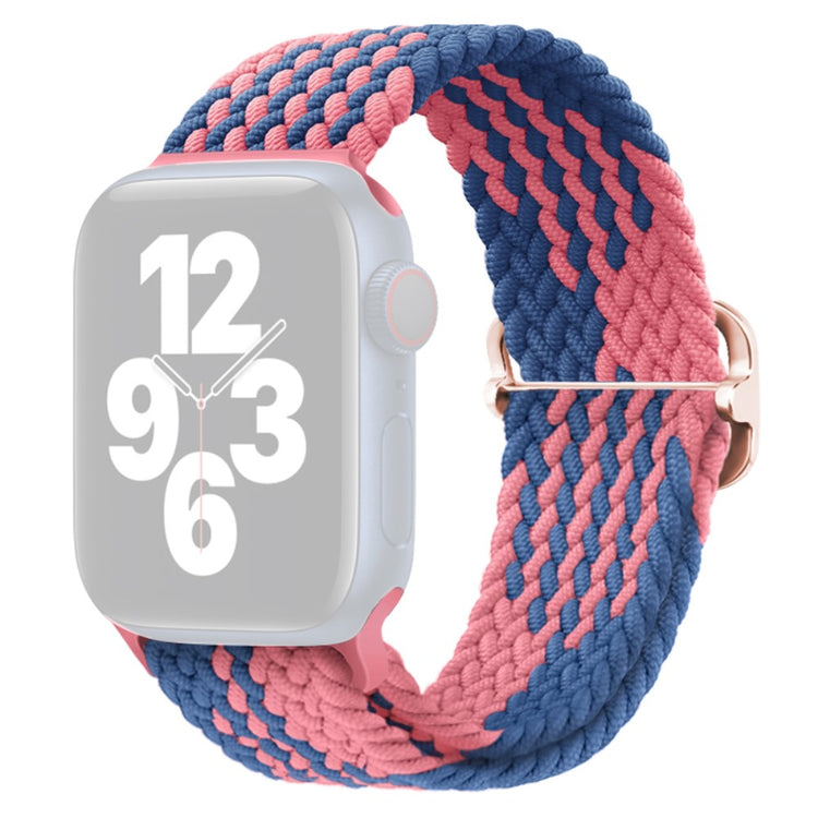 Apple Watch Series 9 8 7 41mm / 6 5 4 SE (2022) SE (2023) SE 40mm / 3 2 1 38mm Watch band Braided Nylon Strap - Z-shape Blue+Pink#serie_5