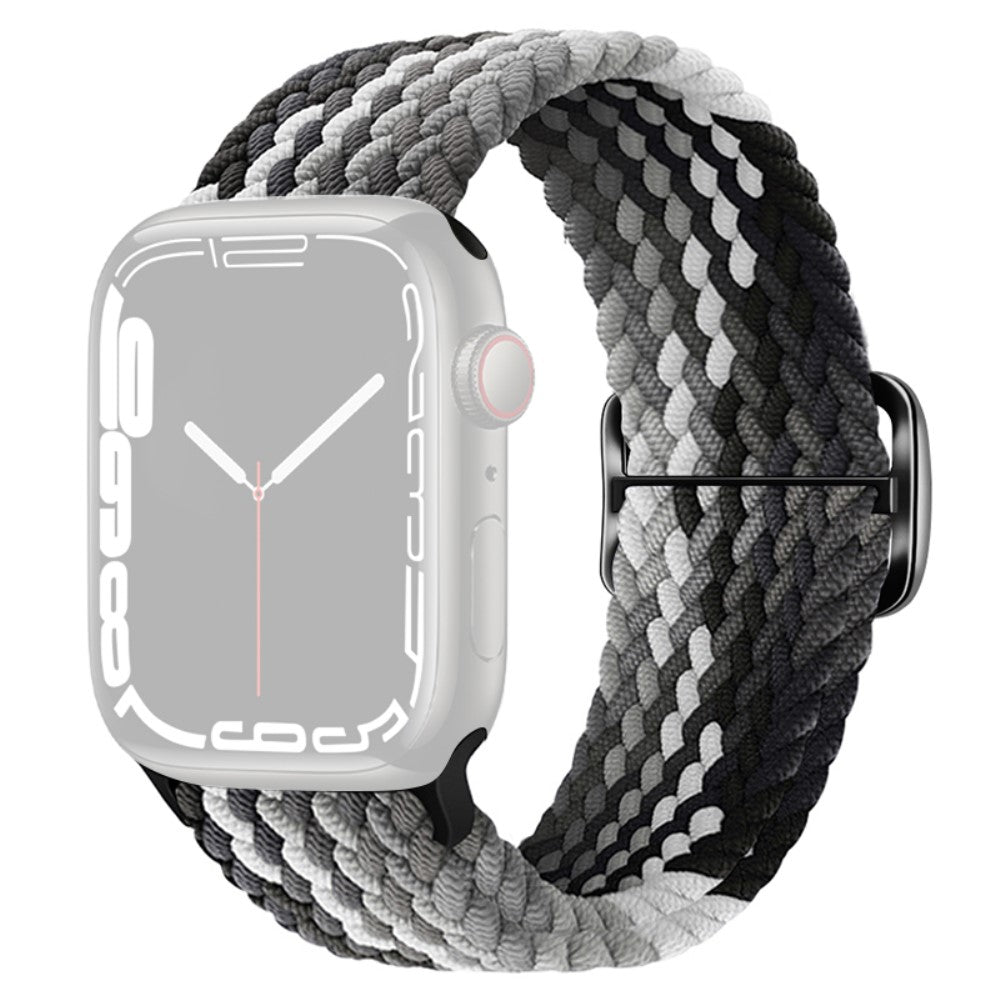 Apple Watch Series 9 8 7 41mm / 6 5 4 SE (2022) SE (2023) SE 40mm / 3 2 1 38mm Watch band Braided Nylon Strap - Gradient Black#serie_9