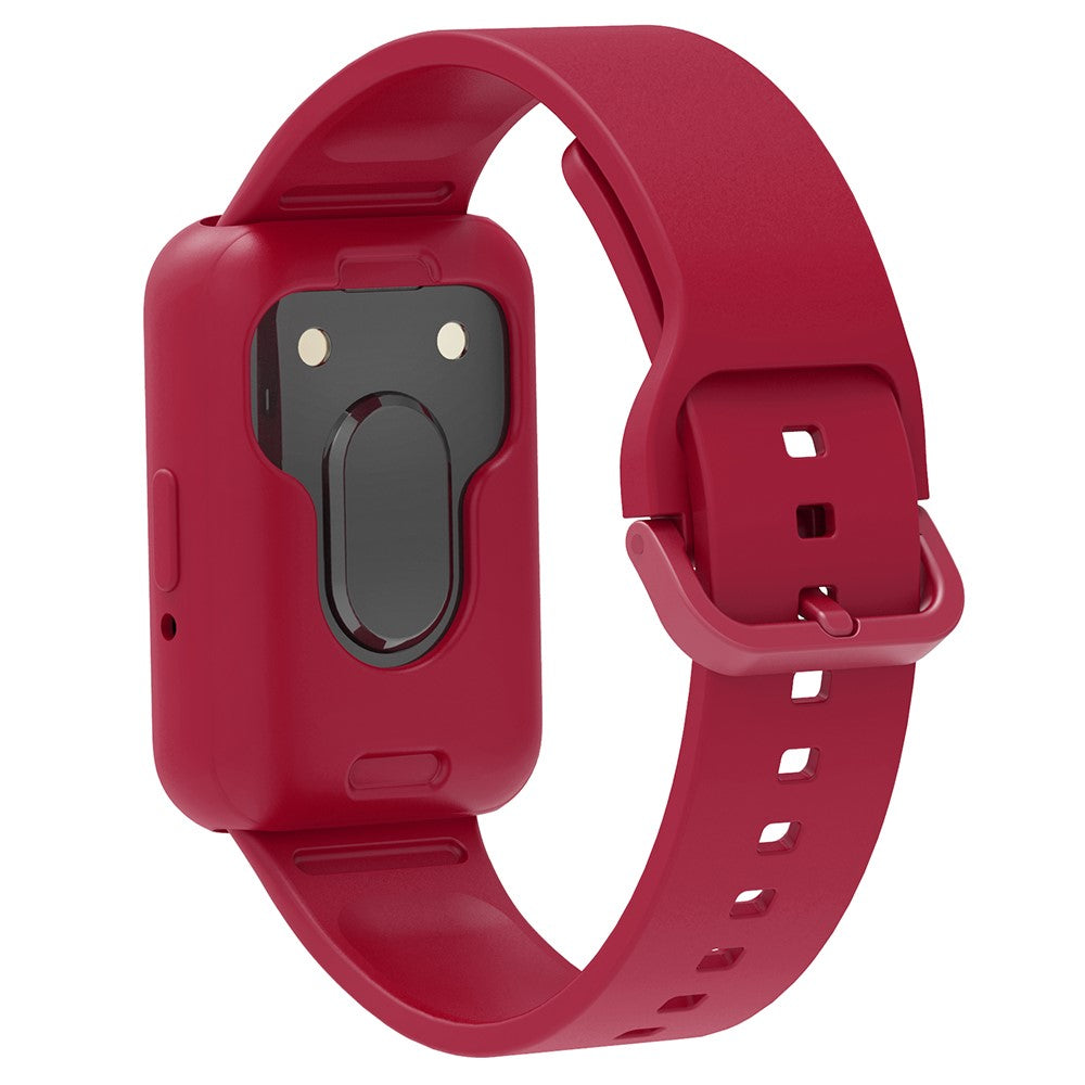 Samsung Galaxy Fit3 Silicone Strap Replacement Wrist band with Watch Case - Red#serie_4