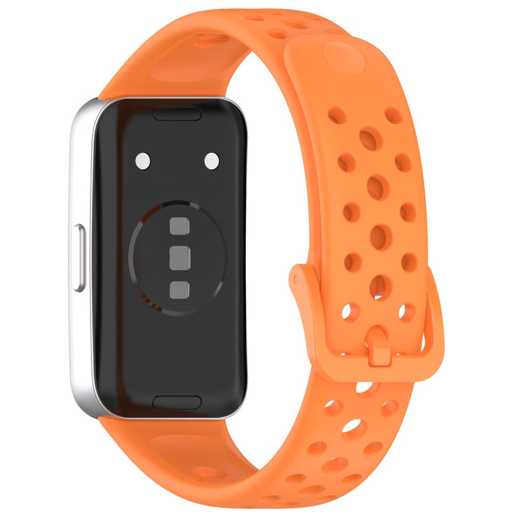 Huawei band 9 / 9 NFC / 8 / 8 NFC Breathable Holes Replacement bandsilicone Watch Strap - Orange#serie_3