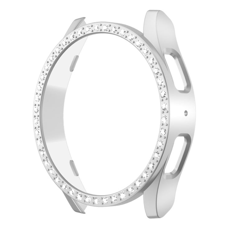 Samsung Galaxy Watch7 40mm Watch Case Rhinestone Decor Hard Bump Resistant Protective Frame - White#serie_2