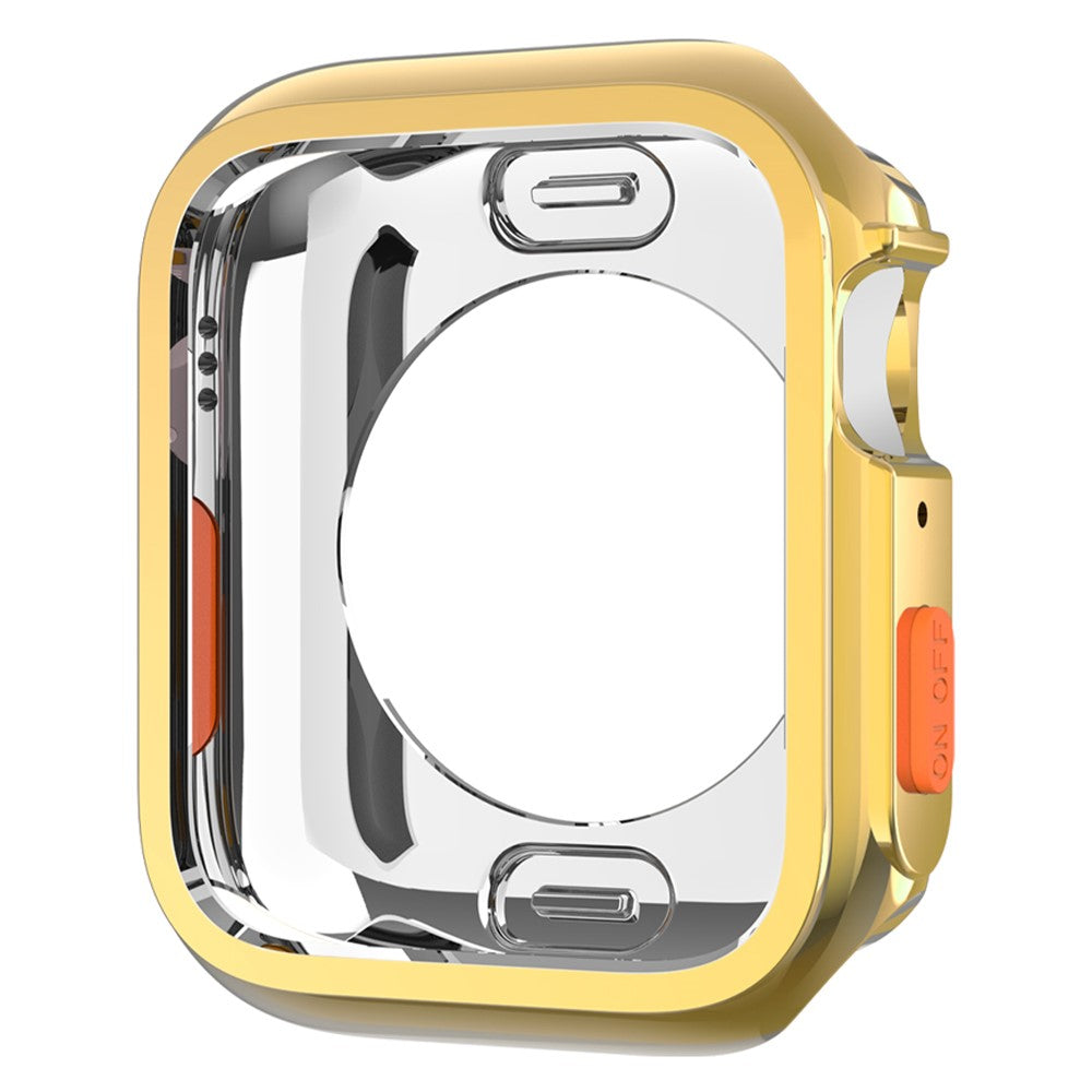 Apple Watch Series 4 / 5 / 6 / SE / SE (2022) 44mm / 7 / 8 / 9 45mm Drop Protection Flexible Watch Frame Case - Gold#serie_4