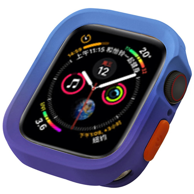 Apple Watch Series 4 / 5 / 6 / SE / SE (2022) 44mm / 7 / 8 / 9 45mm Dual Color Flexible Watch Case - Blue+Purple#serie_7