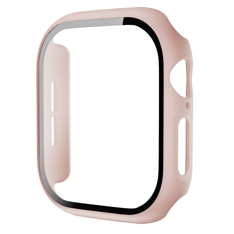 Apple Watch Series 10 42mm Protective Case All-Around Hard Bump Resistant Watch Cover with Tempered Glass Film - Matte Pink#serie_5