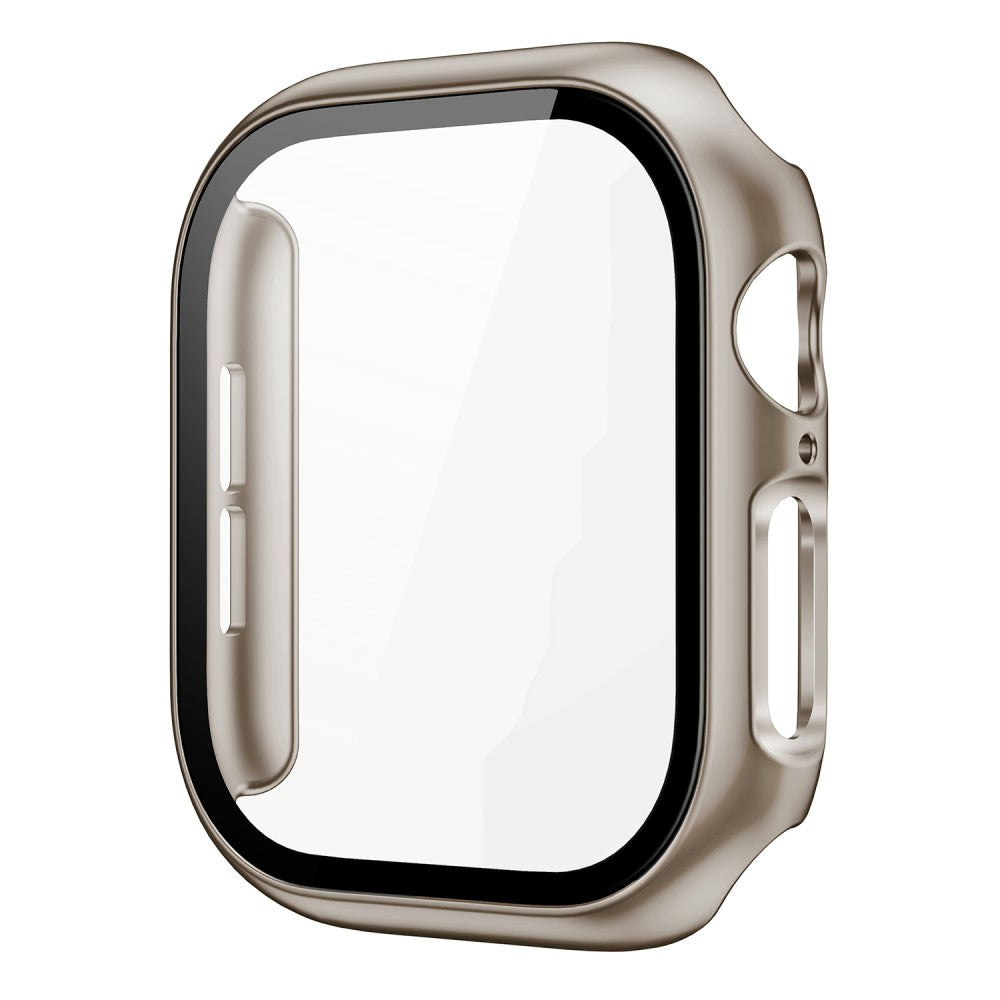 Apple Watch Series 10 42mm Protective Case All-Around Hard Bump Resistant Watch Cover with Tempered Glass Film - Titanium#serie_7