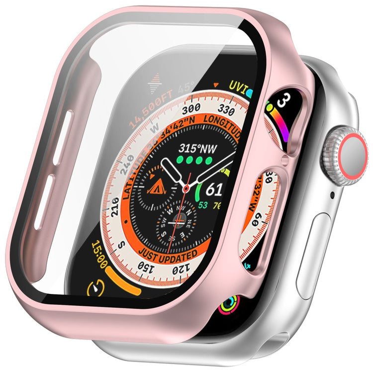 Apple Watch Series 10 42mm Watch Case Hard Bump Resistant Cover with Tempered Glass Screen Film - Rose Gold#serie_4