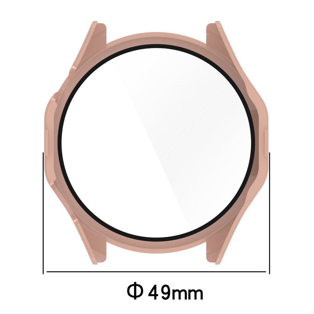 Meget Godt Cover med Skærmbeskytter i Silikone og Glas passer til Huawei Watch GT 4 46mm - Pink#serie_1