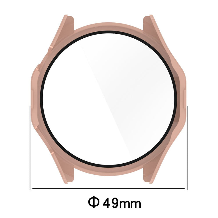 Meget Godt Cover med Skærmbeskytter i Silikone og Glas passer til Huawei Watch GT 4 46mm - Hvid#serie_6