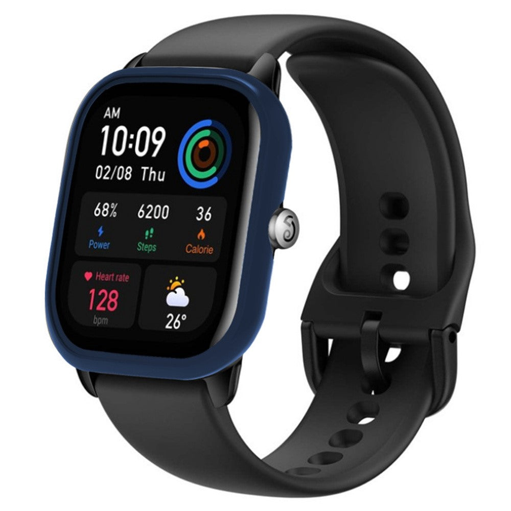 Beskyttende Silikone Bumper passer til Amazfit GTS 4 Mini - Blå#serie_4