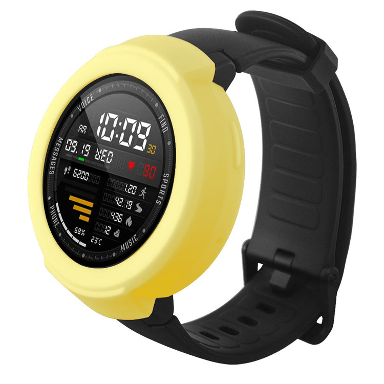 Beskyttende Silikone Universal Bumper passer til Amazfit Verge / Amazfit Verge Lite - Gul#serie_1