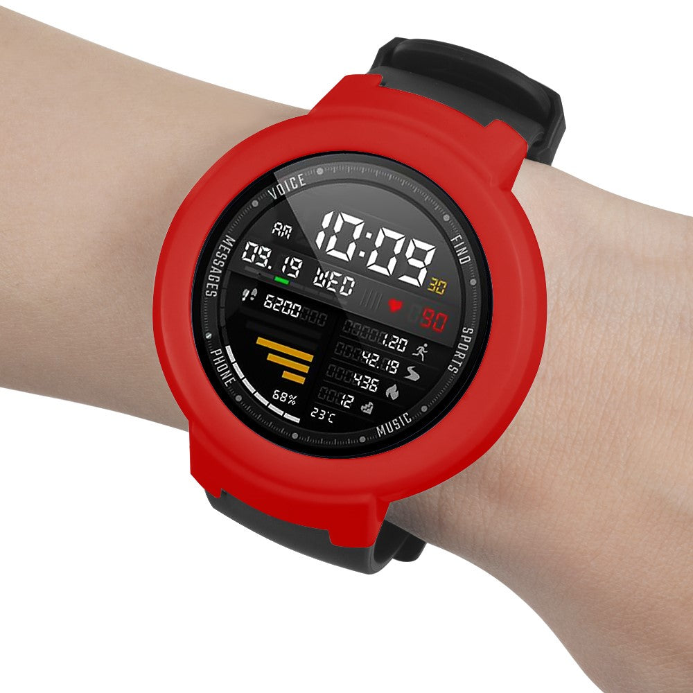 Beskyttende Silikone Universal Bumper passer til Amazfit Verge / Amazfit Verge Lite - Rød#serie_4