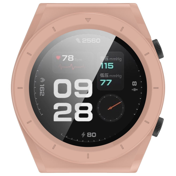 Rigtigt Godt Cover med Skærmbeskytter i Glas passer til Xiaomi Watch H1 - Pink#serie_1