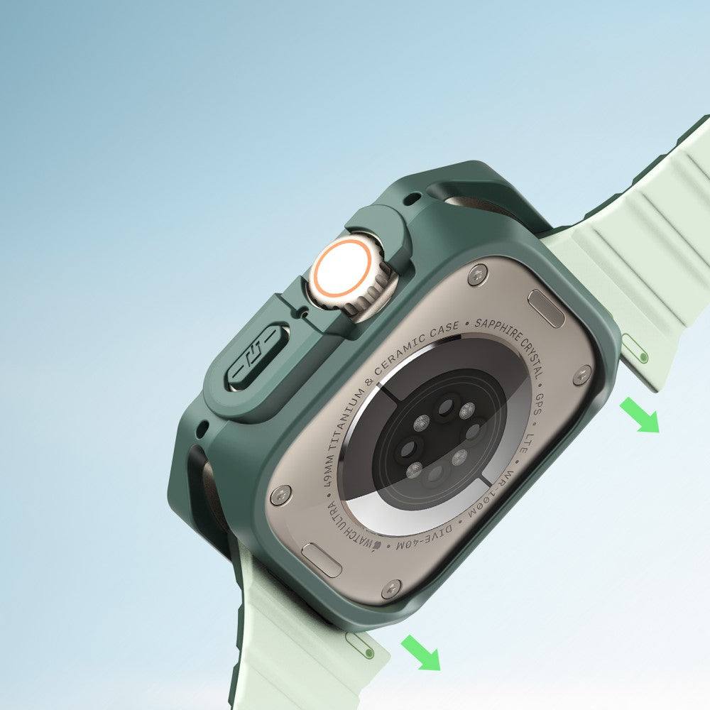 Meget Fint Silikone Cover passer til Apple Watch Ultra 2 / Apple Watch Ultra - Grøn#serie_4