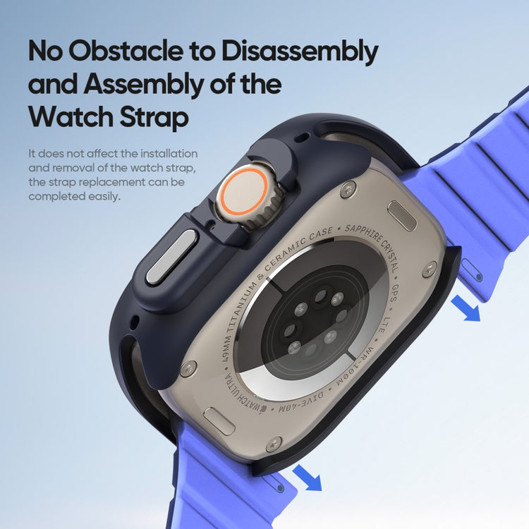 Alle Tiders Silikone Cover passer til Apple Watch Ultra 2 / Apple Watch Ultra - Blå#serie_3