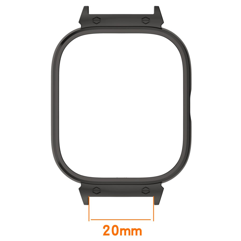 Metal Bumper passer til Xiaomi Redmi Watch 4 - Sort#serie_1