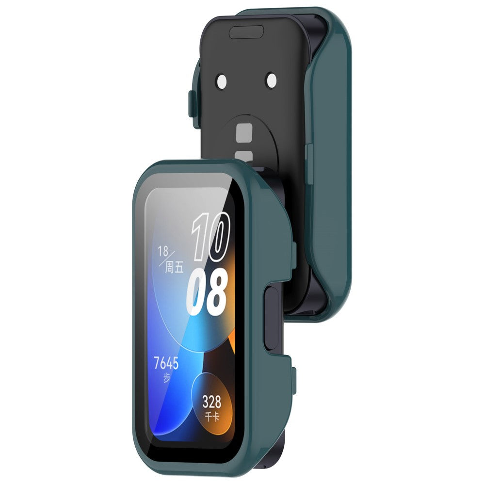 Super Good Huawei Band 8 / Huawei Band 9 Universel Cover with Screen Protector in Glass - Green#serie_5