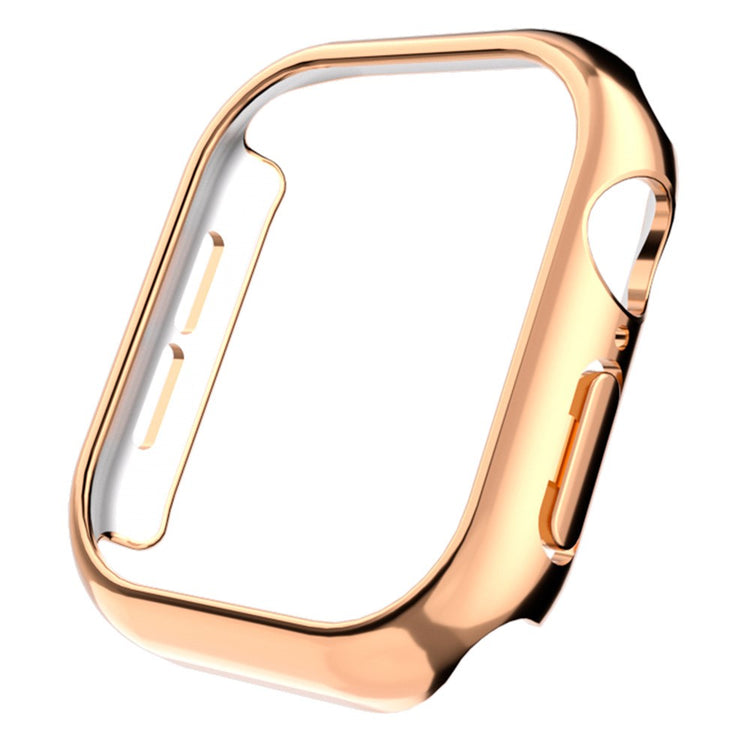 Apple Watch Series 10 42mm Case Electroplated Hollow Hard Bump Resistant Watch Protective Cover - Rose Gold#serie_5