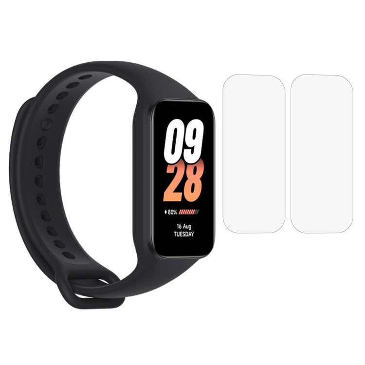 2stk Silikone Skærmbeskytter passer til Xiaomi Smart Band 8 Active - Gennemsigtig#serie_619