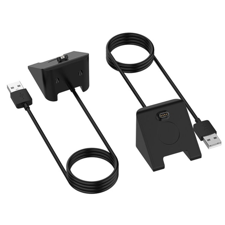 Metal Og Silikone USB Ladestation passer til Garmin Smartwatch - Sort#serie_3