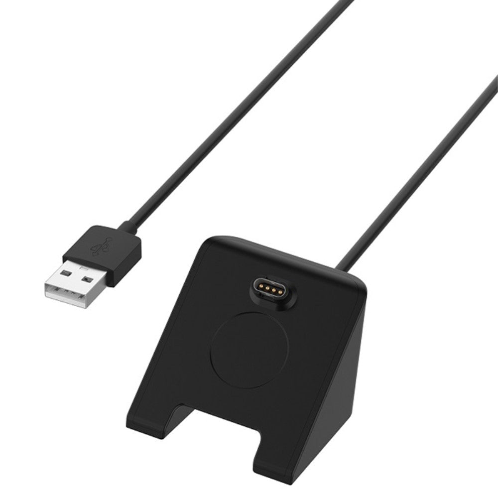 Metal Og Silikone USB Ladestation passer til Garmin Smartwatch - Sort#serie_3