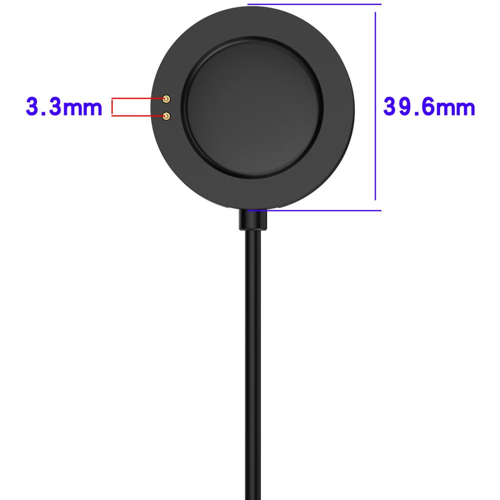 100cm Plastic And Silicone Smartwatch Magnetic Charger - Black#serie_1