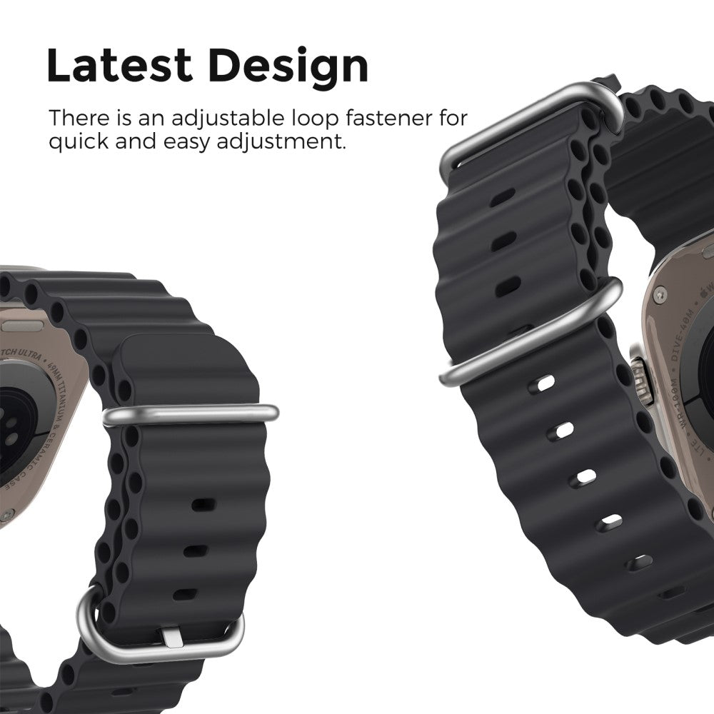 Remarkably Tough Apple Smartwatch Silicone Universel Strap - Black#serie_2