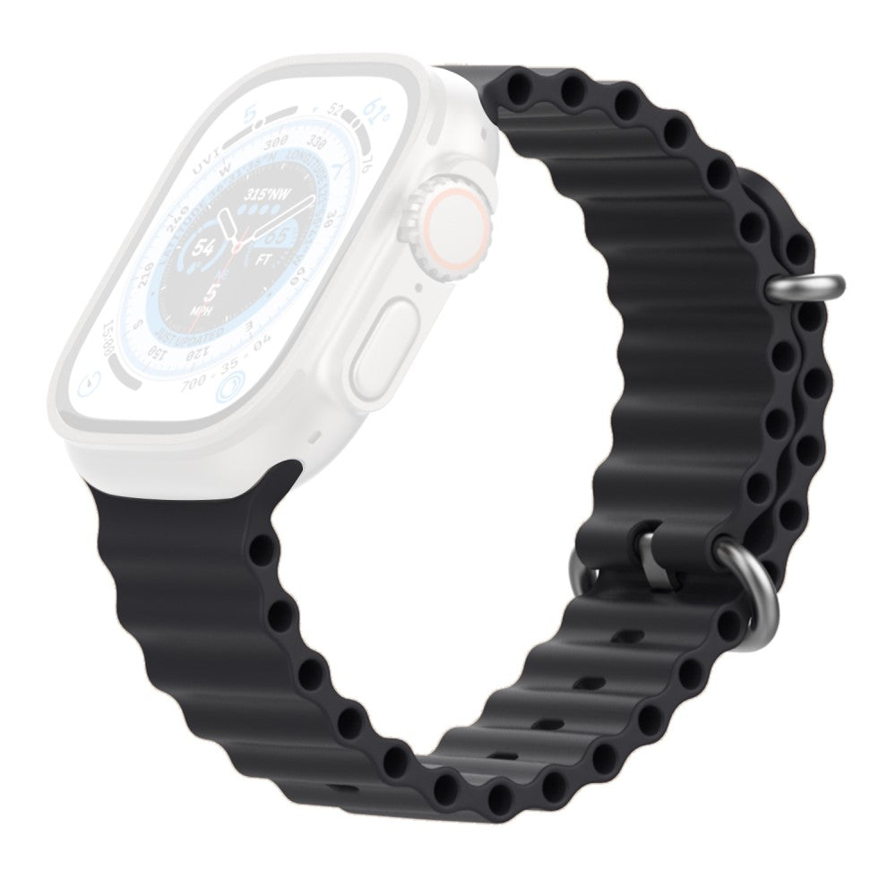 Mega Delightful Apple Smartwatch Silicone Universel Strap - Black#serie_1