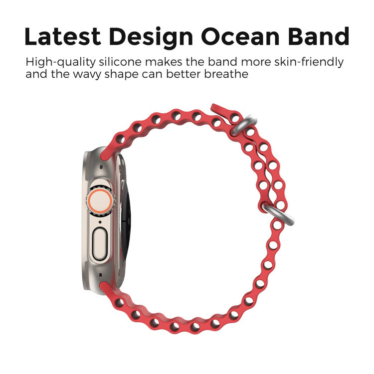 Mega Delightful Apple Smartwatch Silicone Universel Strap - Red#serie_9