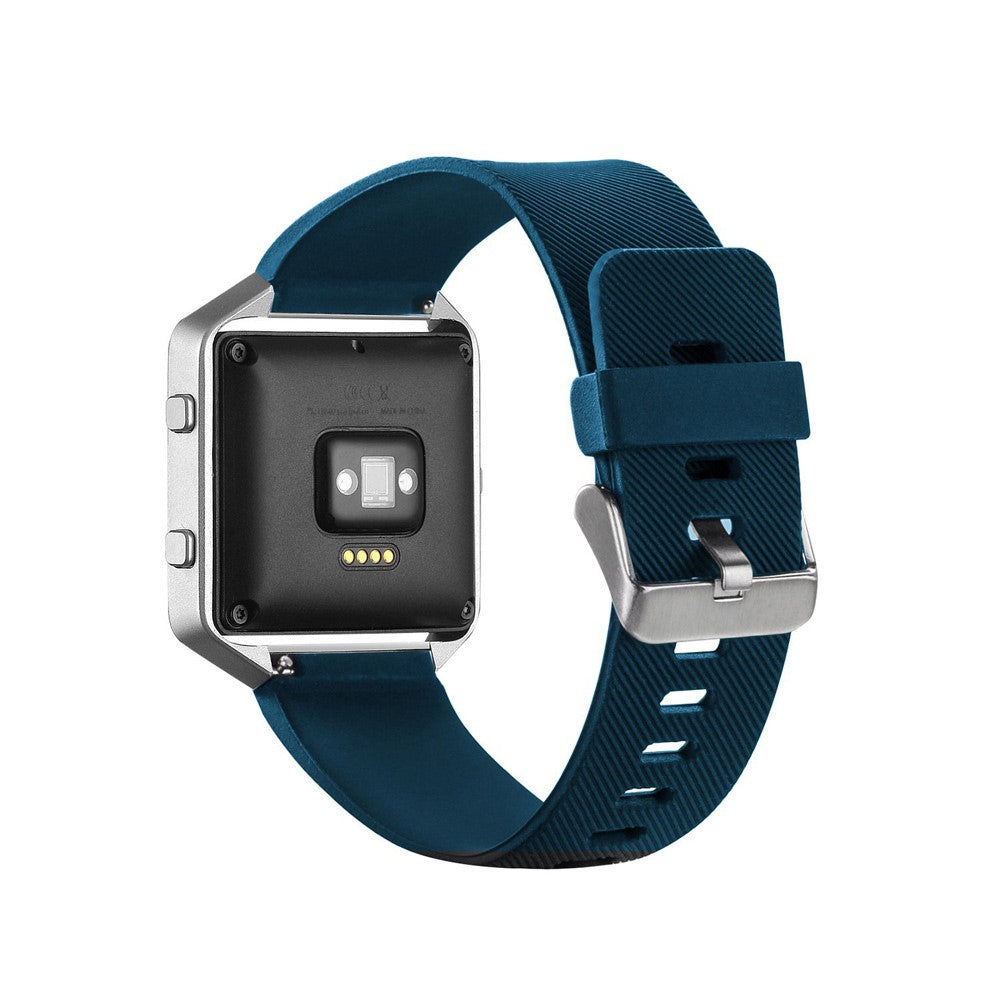 Holdbart Fitbit Blaze Silikone Rem - Blå#serie_1