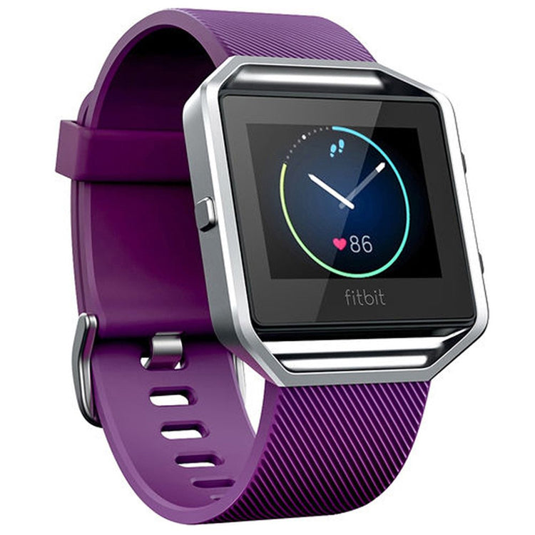 Holdbart Fitbit Blaze Silikone Rem - Lilla#serie_2