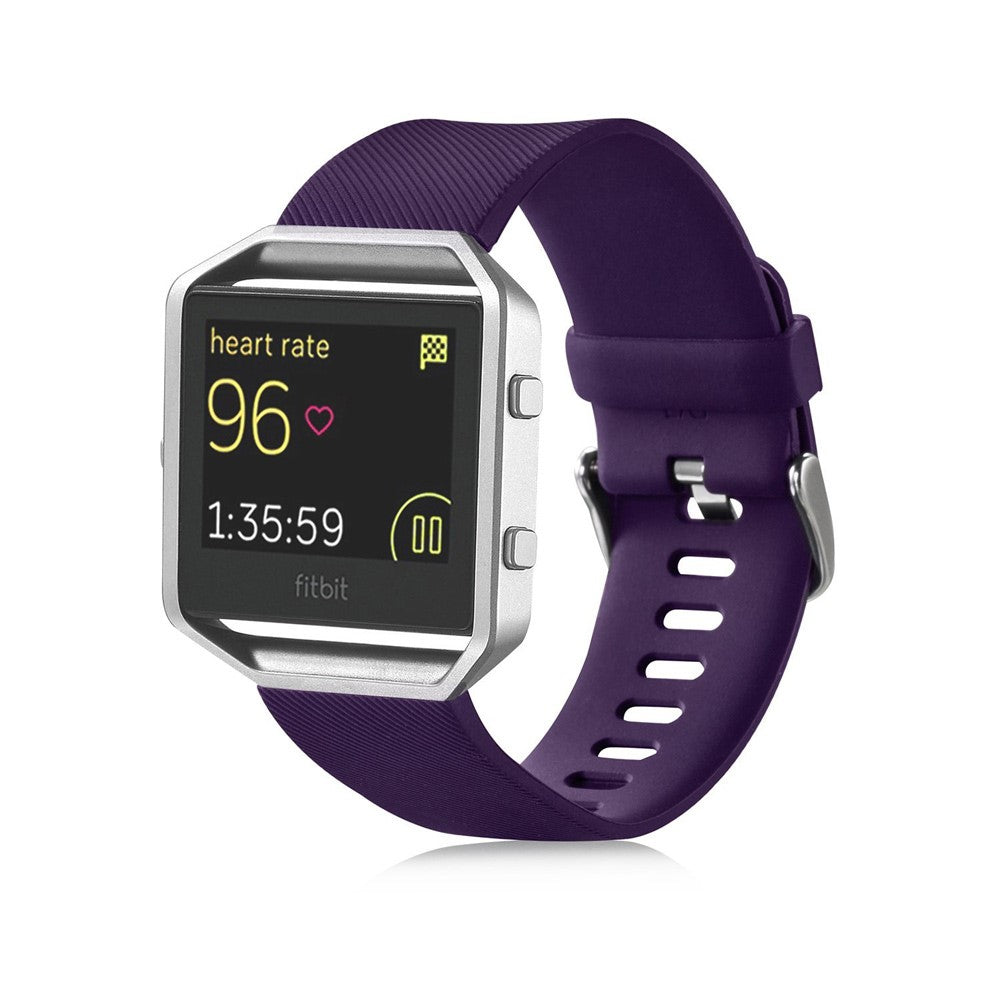 Holdbart Fitbit Blaze Silikone Rem - Lilla#serie_2