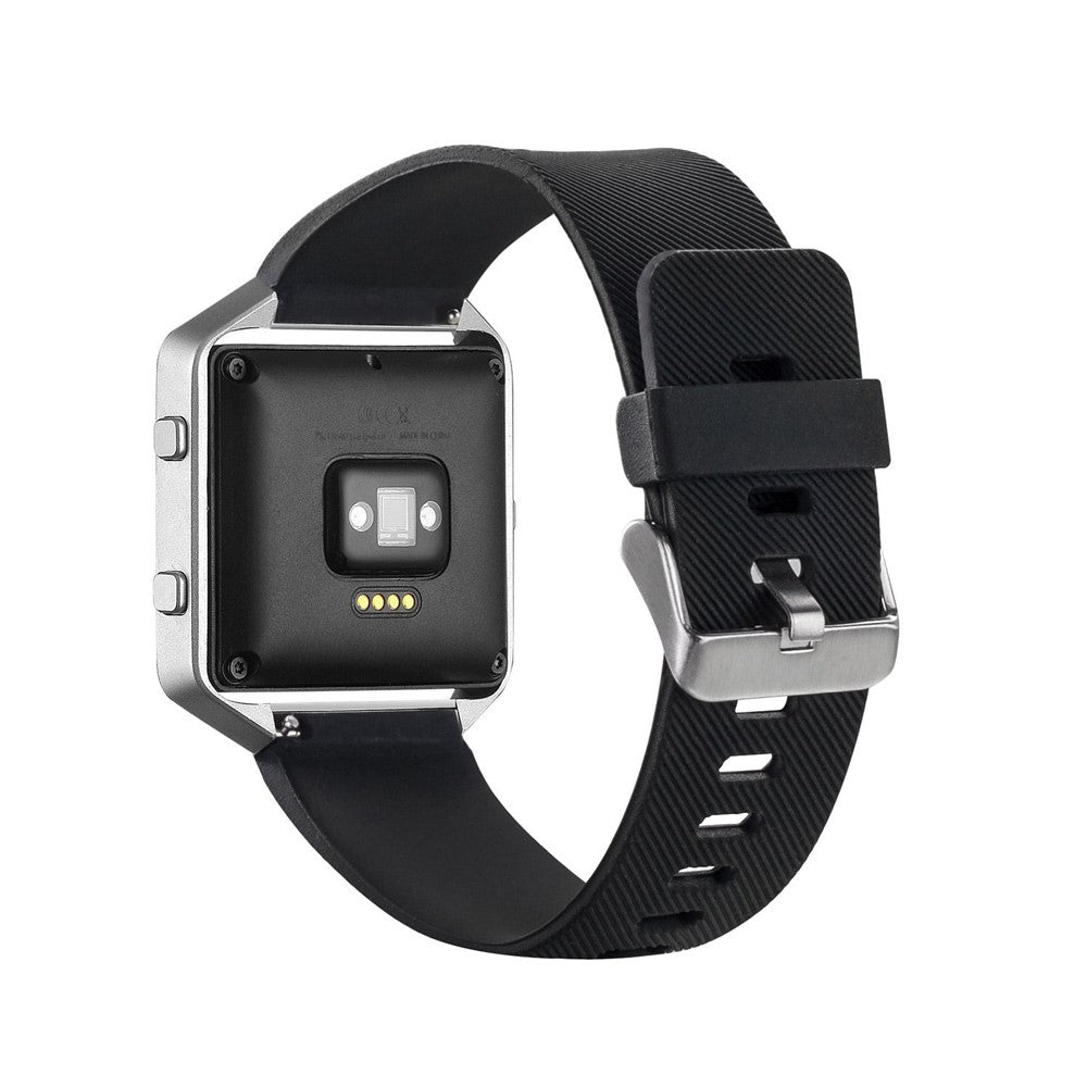 Holdbart Fitbit Blaze Silikone Rem - Sort#serie_3