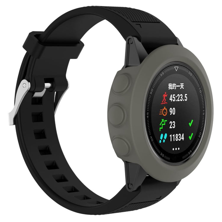 Meget Fed Garmin Fenix 5X / Garmin Tactix Charlie Silikone Cover - Sølv#serie_6