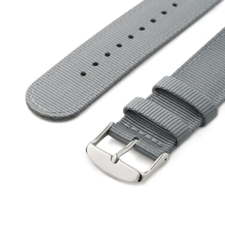 Meget fantastisk Pebble Time Steel Nylon Rem - Sølv#serie_d005