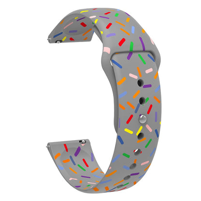 22mm Universal color dot silicone strap - Grey#serie_4