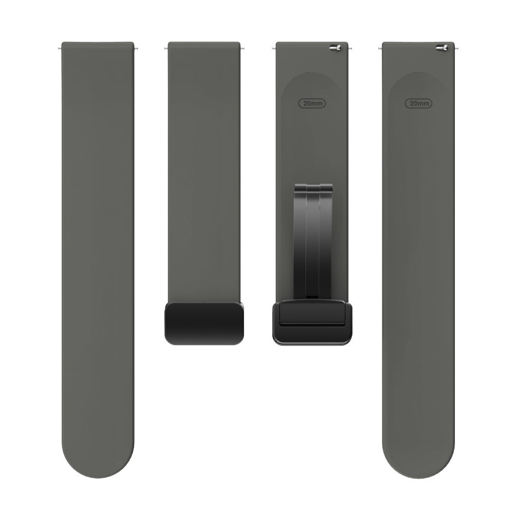 Mega Sejt Silikone Universal Rem passer til Smartwatch - Sølv#serie_10