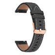 20mm Universal Genuine Cowhide leather strap with rose gold buckle