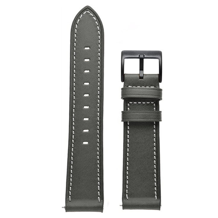 Helt Vildt Komfortabel Ægte Læder Universal Rem passer til Smartwatch - Sølv#serie_3