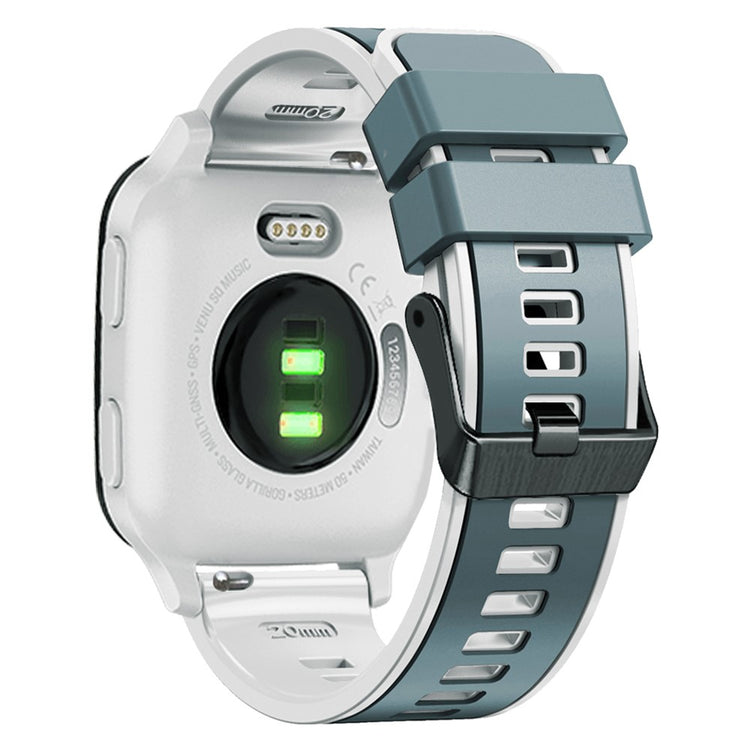 Glimrende Silikone Universal Rem passer til Smartwatch - Blå#serie_11