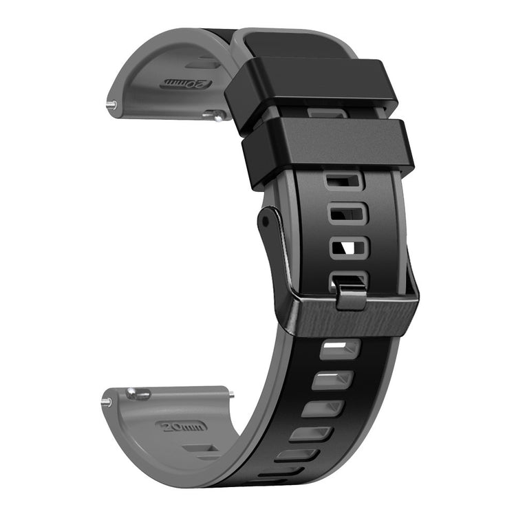 Glimrende Silikone Universal Rem passer til Smartwatch - Sølv#serie_5