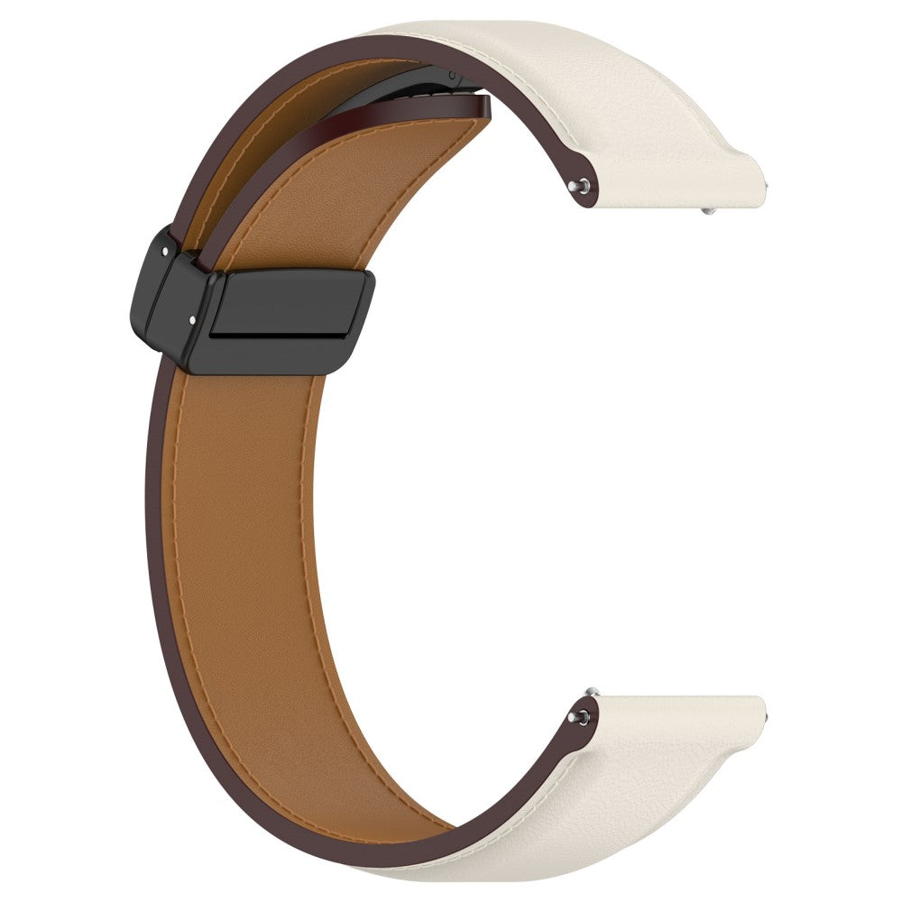 Helt Vildt Flot Ægte Læder Universal Rem passer til Smartwatch - Hvid#serie_5