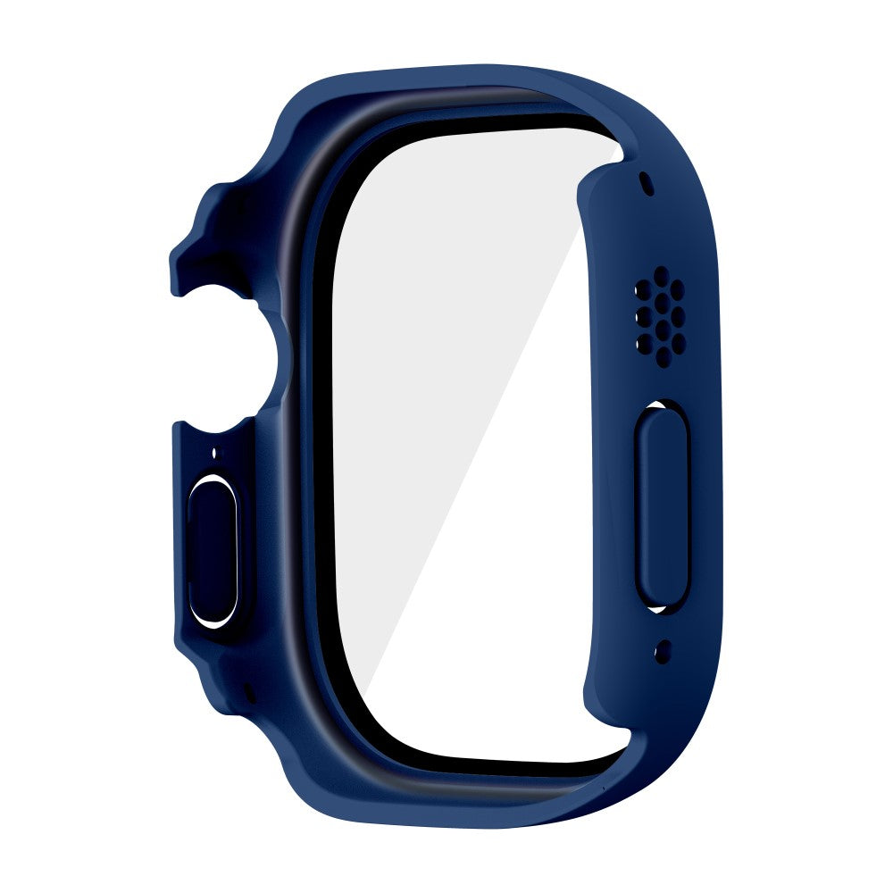 Mega Flot Apple Watch Ultra Cover med Skærmbeskytter i Plastik og Hærdet Glas - Blå#serie_4