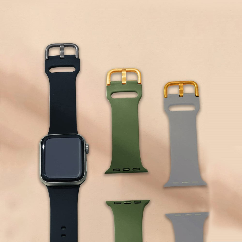 Rigtigt Hårdfør Silikone Rem passer til Apple Watch Ultra - Flerfarvet#serie_4