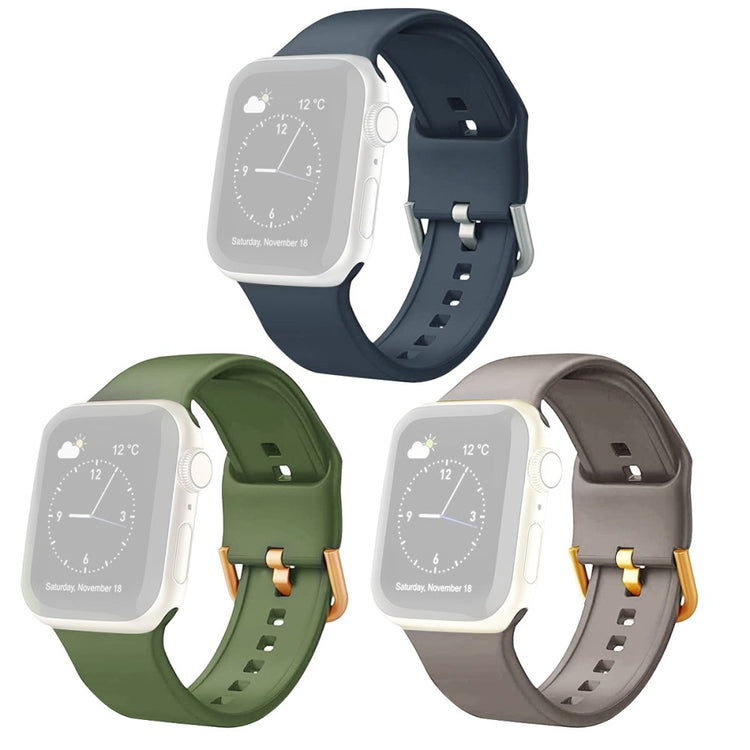 Rigtigt Hårdfør Silikone Rem passer til Apple Watch Ultra - Flerfarvet#serie_4