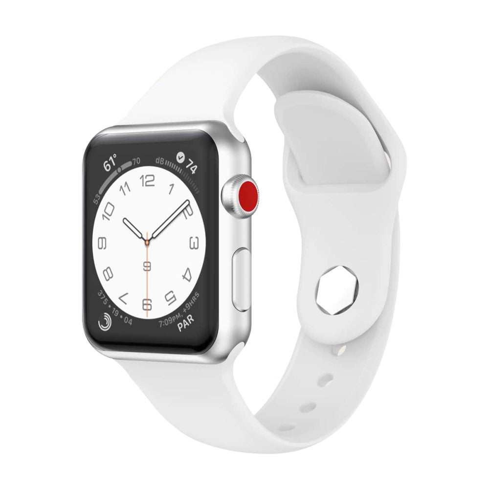 Super Nydelig Silikone Rem passer til Apple Watch Ultra - Hvid#serie_1