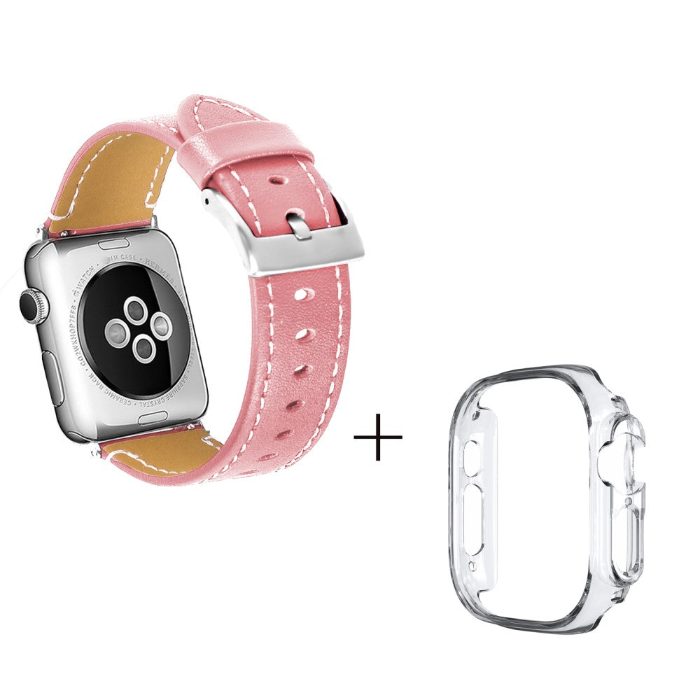 Ægte læder Cover passer til Apple Watch Ultra - Pink#serie_1